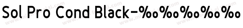 Sol Pro Cond Black字体转换